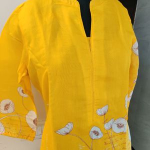 Biba Sunshine Yellow Kurta