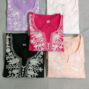 Set Of 5 Short Kurtas