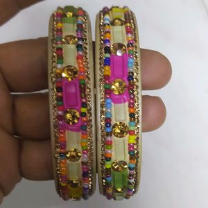 New Lac Multicolor Bangle 2.6 Size