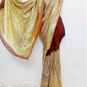 Party Wear Embellished Lux Saree