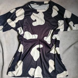 Cow Print Oversized Tee