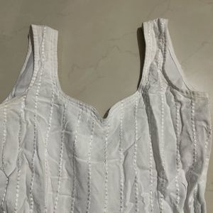 Chikankari White Gown