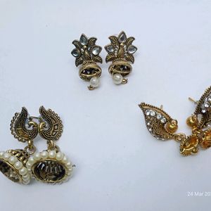 Pack Of 3 Pair Earrings