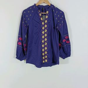 Purple Printef Casual Top (Women)