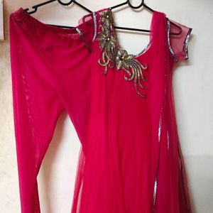 Anarkali Pink Set