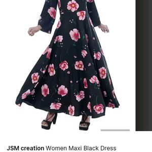 Black Flowery Maxi Dress