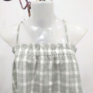 Checkered Sleevless Top