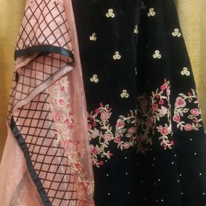 Black Velvet Lehenga