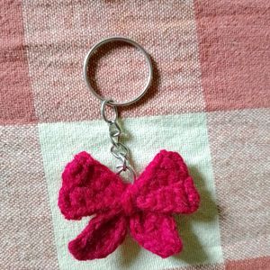 Crochet Bow Keychain