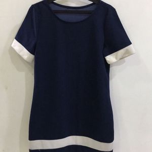 Navy Blue Asymmetrical Dress