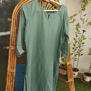 Beautiful Contrast Cotton Kurta Set