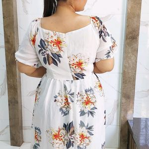 Floral printed flared Dress