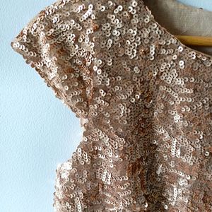 Classy Golden Sequin Party Top From The USA