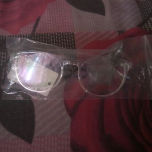 Unisex Transparent Oval Shape Spectacles