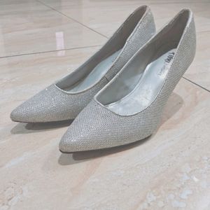 Silver Party Wear Heels