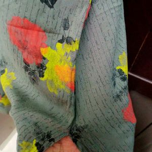 Charcoal Floral Kurti