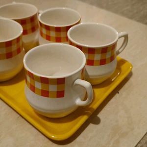 Tea Cups With Tray