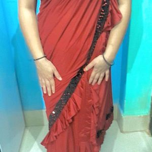 Ready To Wear Saree With Blouse And Petticoat