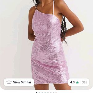 H&M Hm  Bodycon Party Barbie Pink Birthday Dress