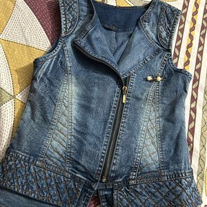 Denim Sleeveless Jacket