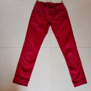 Cherry Colour Pant