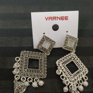 Combo Silver jhumka