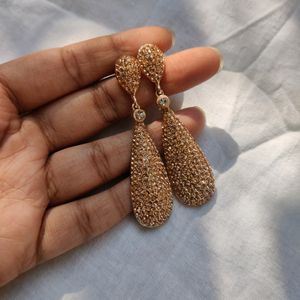 Beautiful Gold Plated Drop Earrings