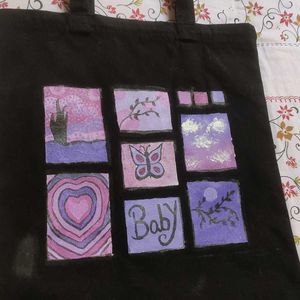 Black Hand Painted Bag