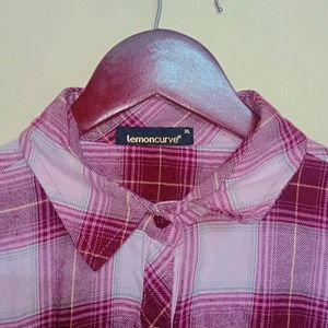 Checked Pink Shirt (Women)