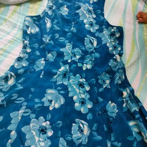 Flared Blue Dress