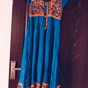 Elegant Royal Blue 💙 Flared Anarkali Kurta