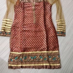 Heavy Cutdana N Sequence Work Kurta Set