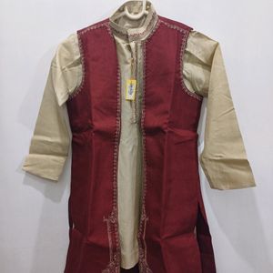 Jacket Kurta Chudidar Set