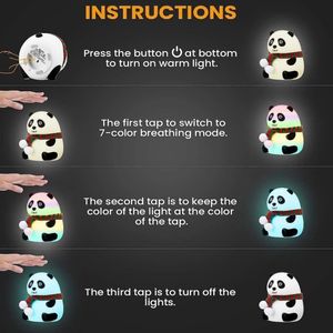 Cute Silicon Multicolour Panda Lamp Just For 949