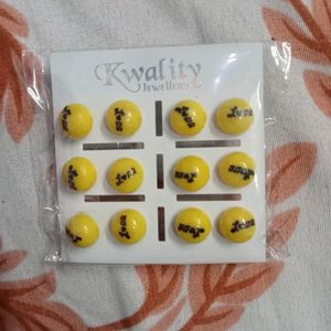 Cute fancy studs for girls and women trendy Yellow