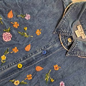 Embroided Denim Shirt