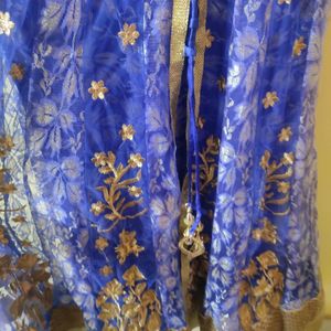 Gawn With Pant, Dupatta Set