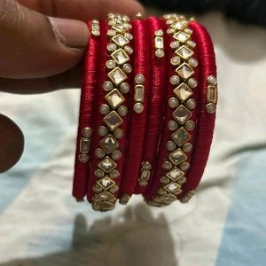 Handmade Thread Work Bangles Set