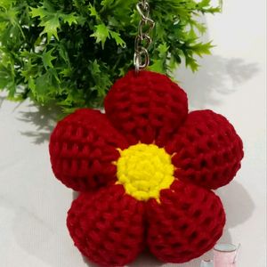 Crochet Flower Keychain