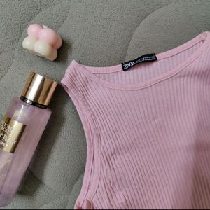 Zara Pinteresty Baby Pink Top Coquette Y2k