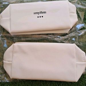 Smytten White Leather Pouch