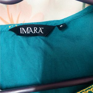 Imara Green Embroided & Printed Kurta Size-M