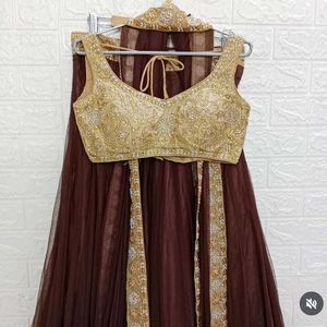 Brown Lehenga Choli Set