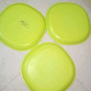 Pack Of 3 Serving Plates - Microwave Safe