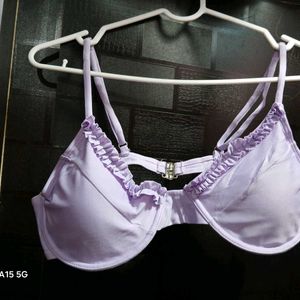 Frilled Underwired Padded Lavender Brallete 👙