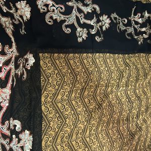 Elegant Black Fancy Saree