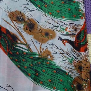 Peacock Printed Saree