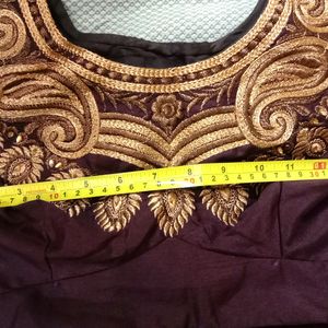 Brand New Brown With Gold Fully Stitched S Size Bl