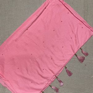 Baby Pink Stretchable Stole