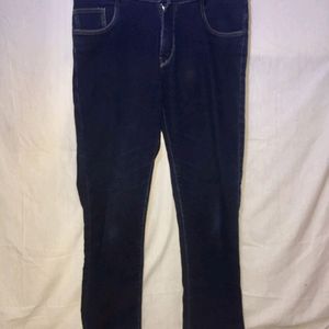 Navy Blue Straight Casual Pant (Girl's)